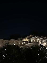 a night view of a hotel at night